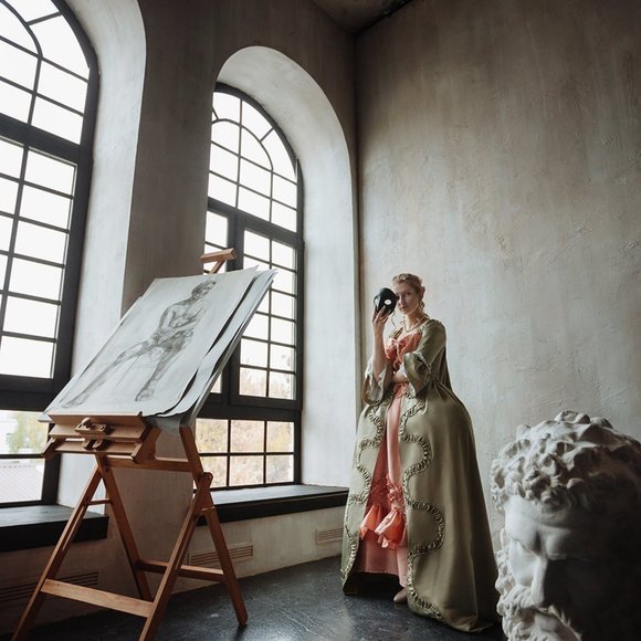 Robe a la Francais Rococo dress, 18th century Europe - Picture 8 of 14